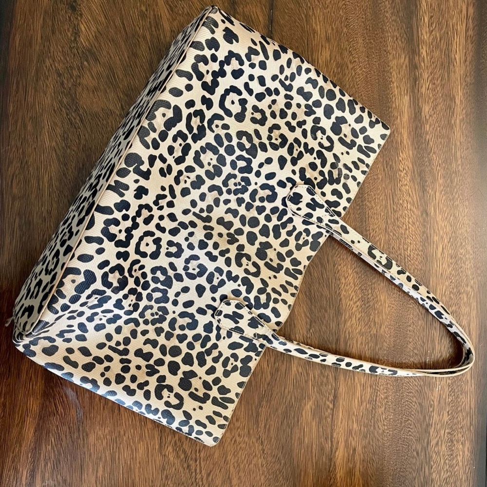Large Carolina Hill Leopard Print Tote